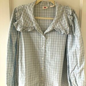 Levi's NWOT Blue Checkered Shirt 100% cotton